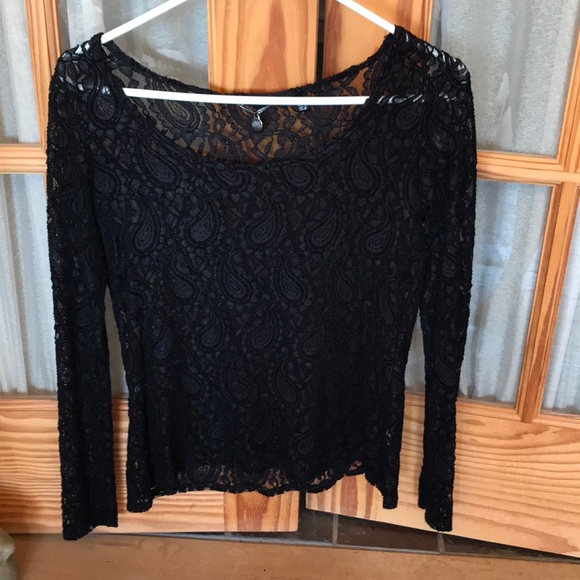 Black Lace Shirt - Picture 1 of 2